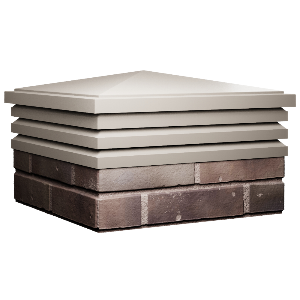 Колпак Zking Бона ХайТек Бежевый на столб 2х2 кирпича (513х513мм) в Йошкар-Оле фото