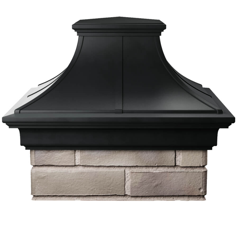 Колпак Zking Монблан Премиум Черный на столб 1.5х1.5 кирпича (385х385мм) Йошкар-Ола фото