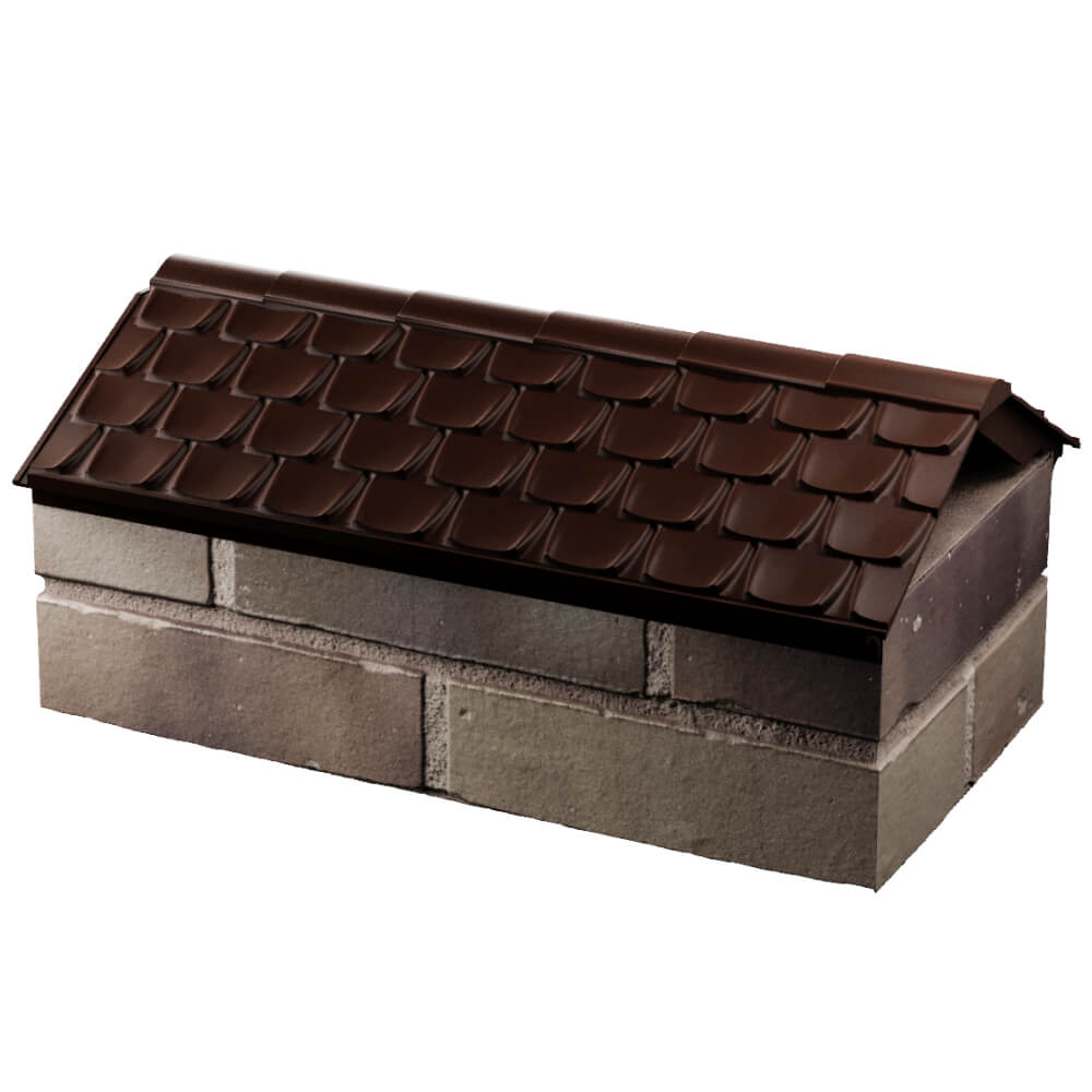 Парапет Zking Эльбрус Коричневый с посадкой на 1 кирпич (255мм) в Йошкар-Оле фото