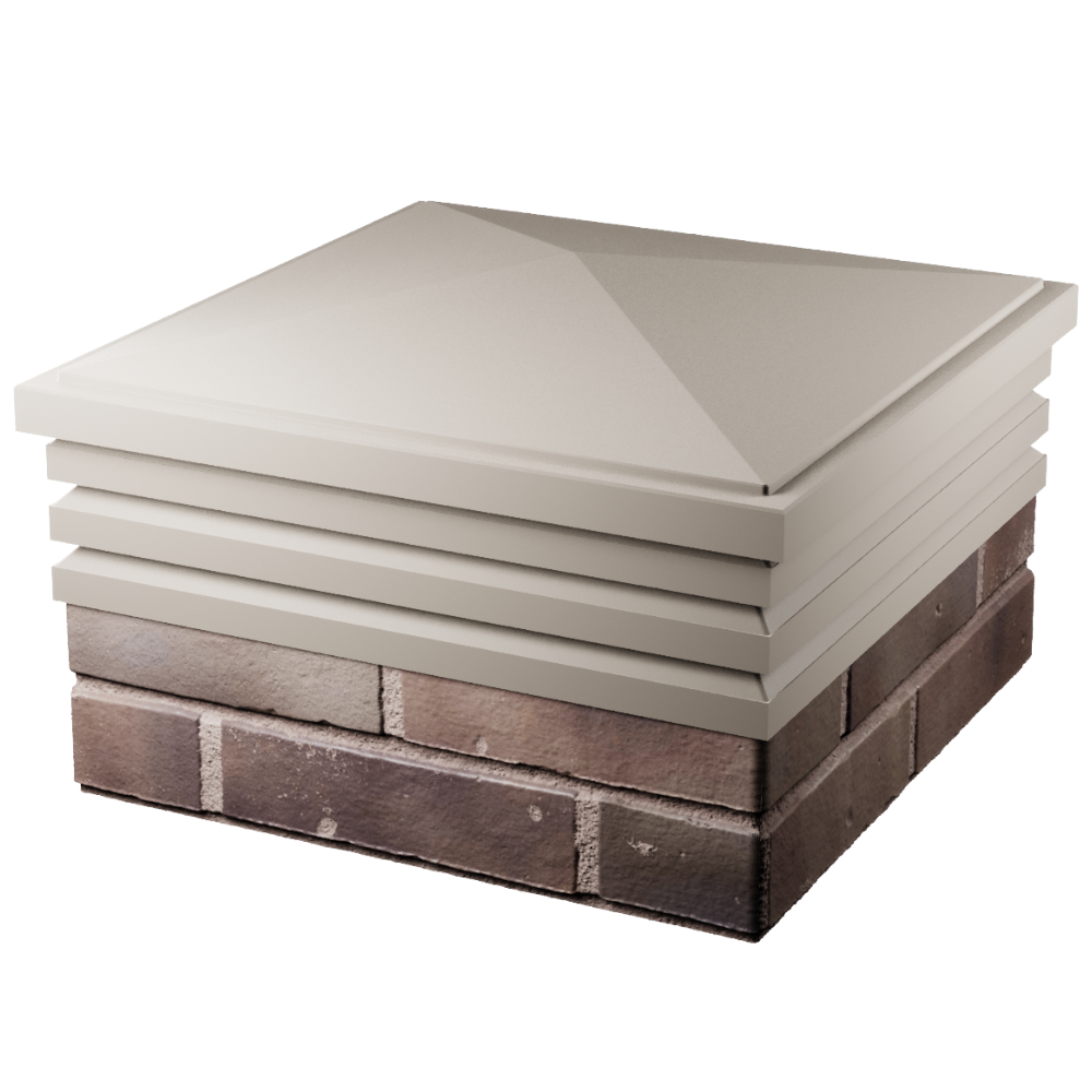 Колпак Zking Бона ХайТек Бежевый на столб 2х2 кирпича (513х513мм) в Йошкар-Оле фото