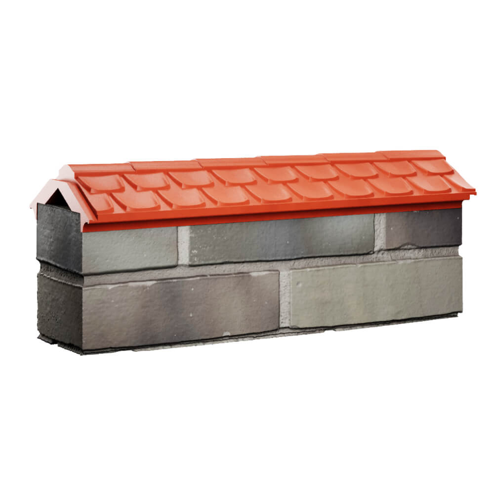 Парапет Zking Эльбрус Красный с посадкой на 0.5 кирпича (130мм) Йошкар-Ола фото