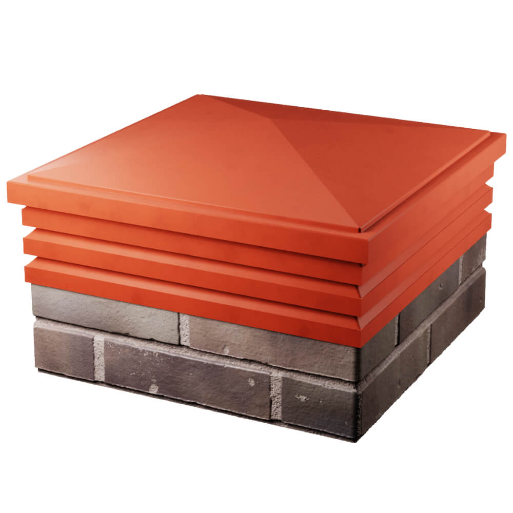 Колпак Zking Бона ХайТек Красный на столб 2х2 кирпича (513х513мм) в Йошкар-Оле фото