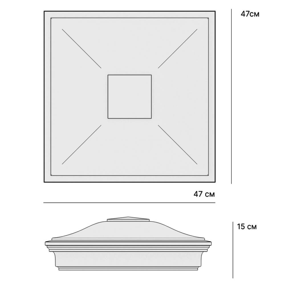 Колпак Zking Монблан Коричневый на столб 1.5х1.5 кирпича (385х385мм) в Йошкар-Оле фото