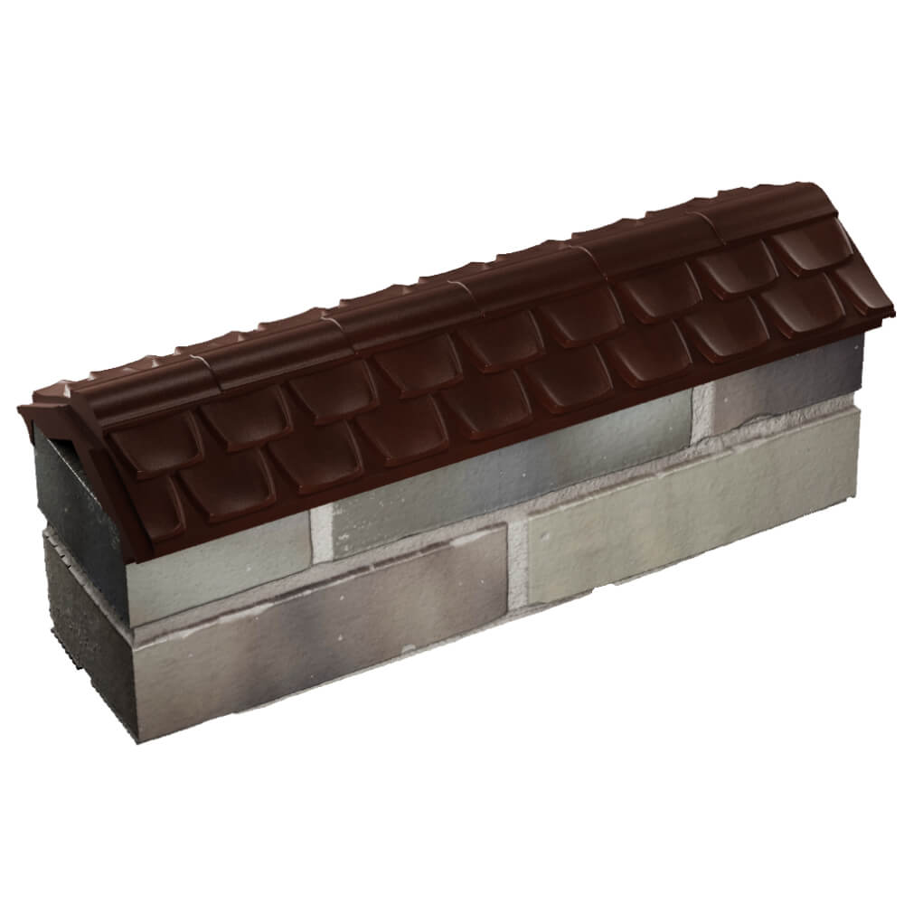Парапет Zking Эльбрус Коричневый с посадкой на 0.5 кирпича (130мм) в Йошкар-Оле фото