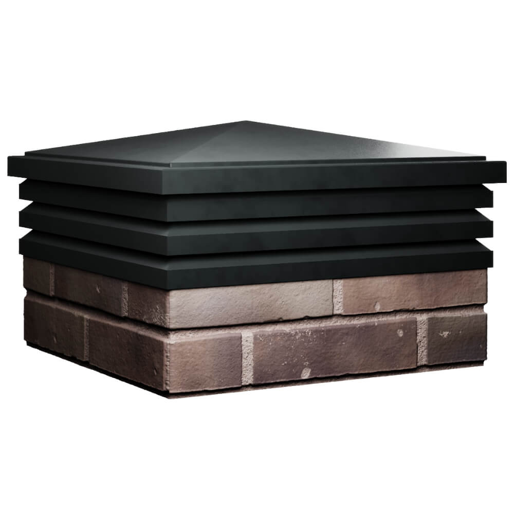 Колпак Zking Бона ХайТек Черный на столб 2х2 кирпича (513х513мм) в Йошкар-Оле фото