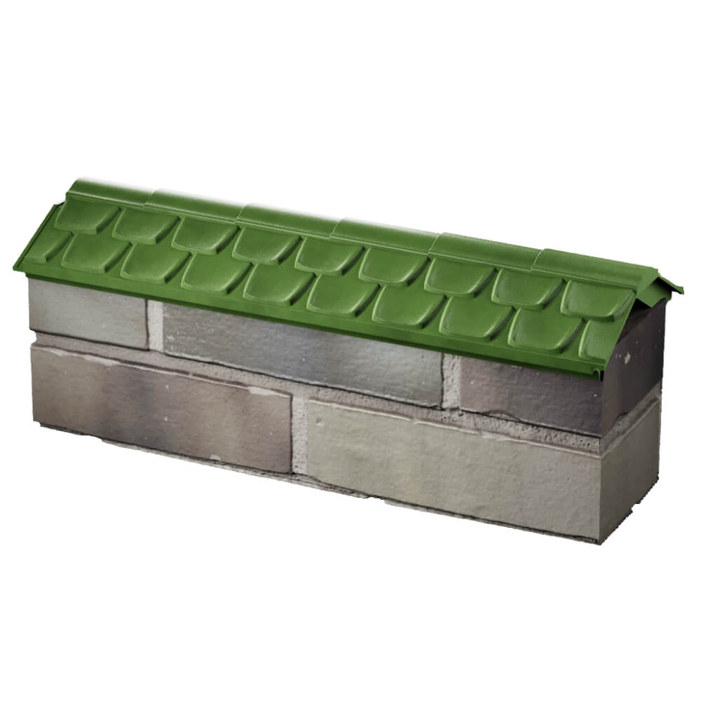 Парапет Zking Эльбрус Зеленый с посадкой на 0.5 кирпича (130мм) в Йошкар-Оле фото