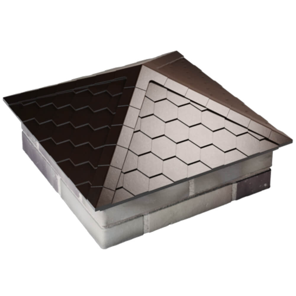 Колпак Zking Эверест Коричневый на столб 2х2 кирпича (535х535мм) Йошкар-Ола фото