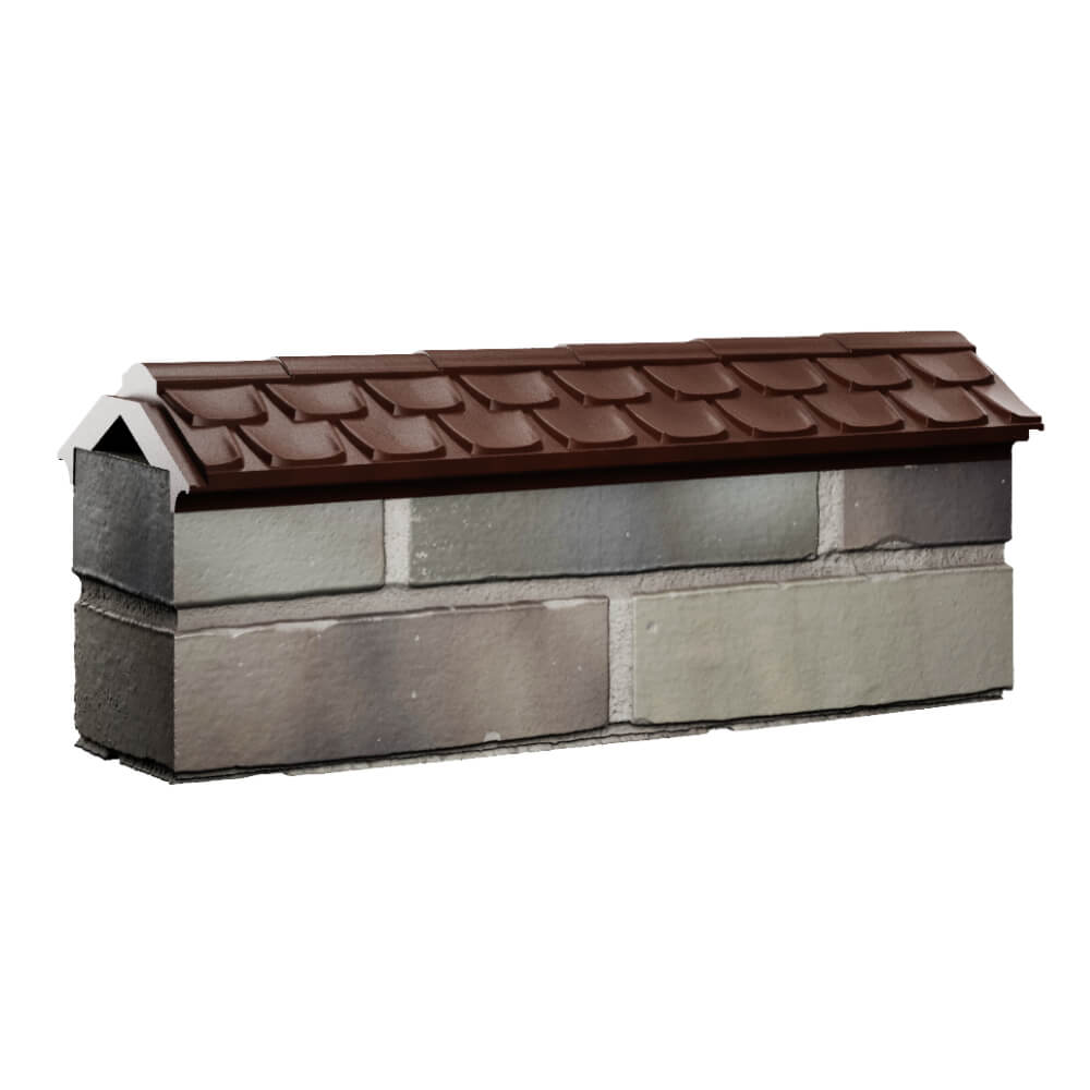 Парапет Zking Эльбрус Коричневый с посадкой на 0.5 кирпича (130мм) Йошкар-Ола фото