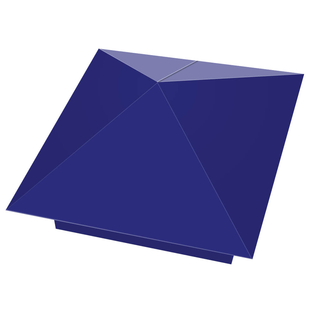 Колпак металлический 400х400мм RAL5002 Синий Ультрамарин заборный Йошкар-Ола фото