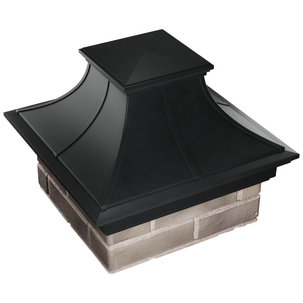 Колпак Zking Монблан Премиум Черный на столб 1.5х1.5 кирпича (385х385мм) в Йошкар-Оле фото