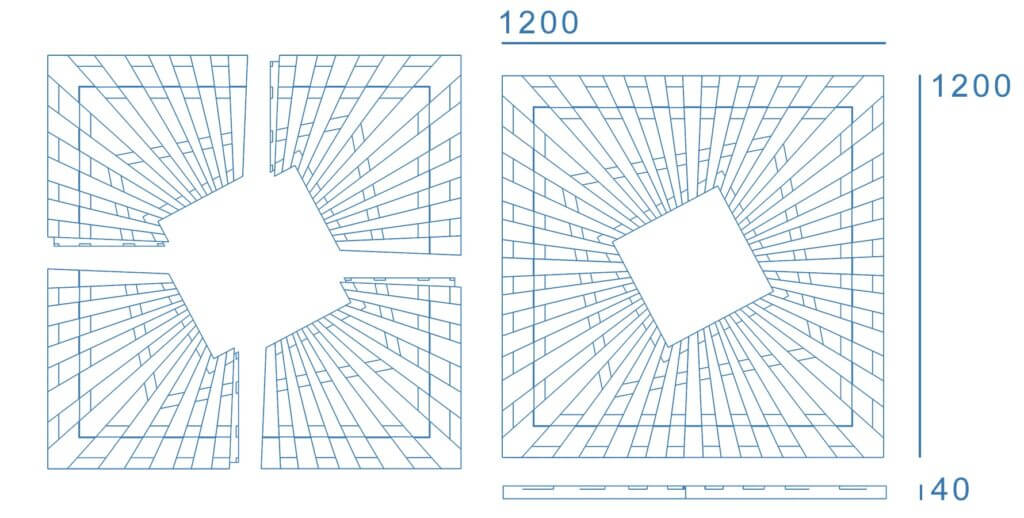 Приствольная решетка для дерева ZKING ATMOSPHERE 1.2х1.2м Черная в Йошкар-Оле фото