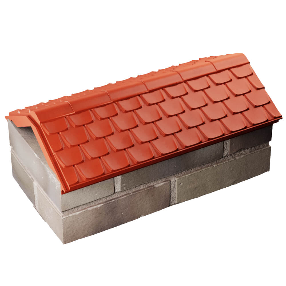 Парапет Zking Эльбрус Красный с посадкой на 1 кирпич (255мм) в Йошкар-Оле фото