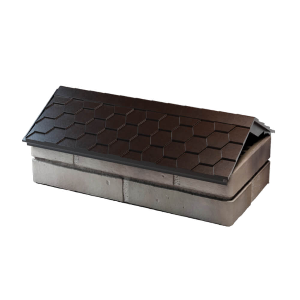 Парапет Zking Эверест Коричневый с посадкой на 1 кирпич (200/225/255мм) в Йошкар-Оле фото