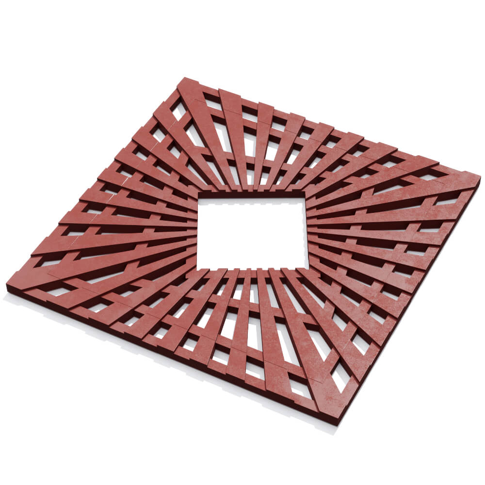 Приствольная решетка для дерева ZKING ATMOSPHERE 1.2х1.2м Красная в Йошкар-Оле фото