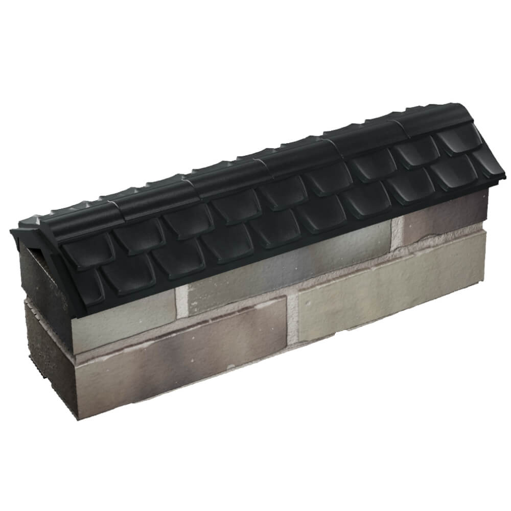 Парапет Zking Эльбрус Черный с посадкой на 0.5 кирпича (130мм) в Йошкар-Оле фото