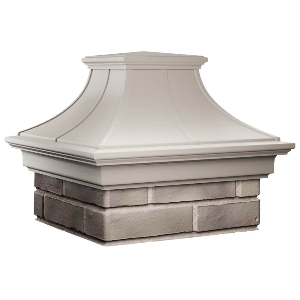 Колпак Zking Монблан Премиум Бежевый на столб 1.5х1.5 кирпича (385х385мм) в Йошкар-Оле фото