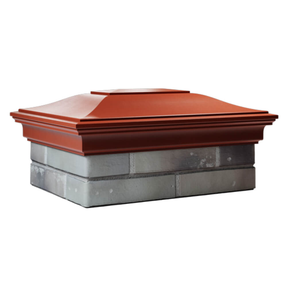 Колпак Zking Монблан Красный на столб 2х1.5 кирпича (515х385мм)