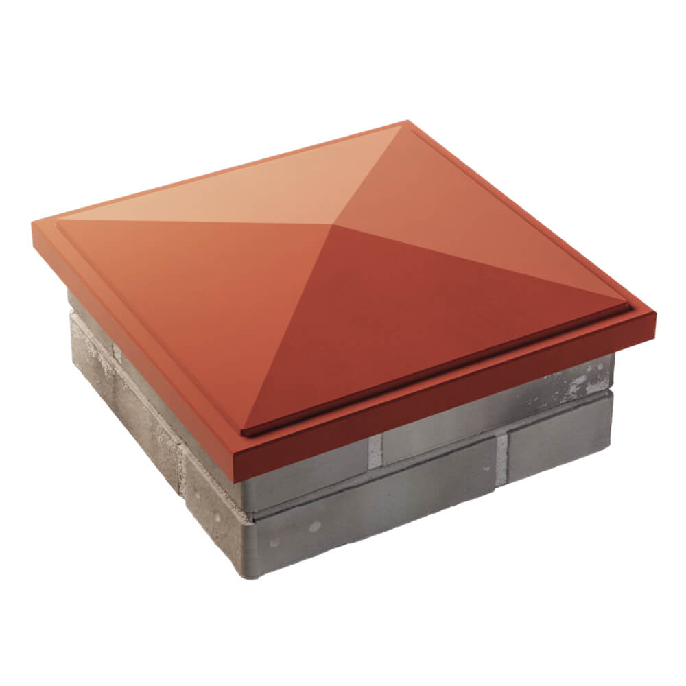 Колпак Zking БонаМоно Красный на столб 1.5х1.5 кирпича (385х385, 400х400мм) в Йошкар-Оле фото