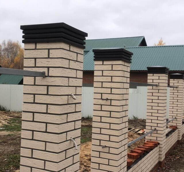 Колпак Zking Бона ХайТек Коричневый на столб 1.5х1.5 кирпича (385х385мм) в Йошкар-Оле фото