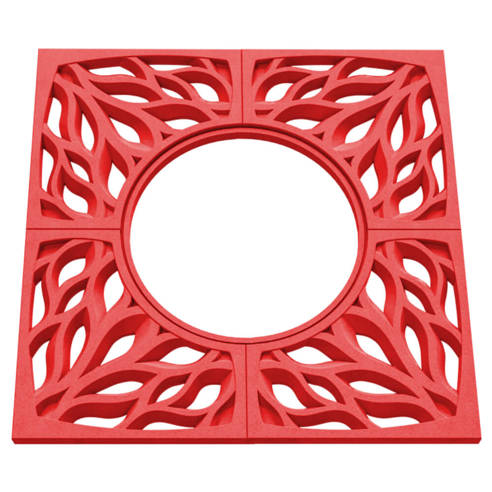 Приствольная решетка для дерева ZKING CRUST 1.2х1.2м Красная в Йошкар-Оле фото