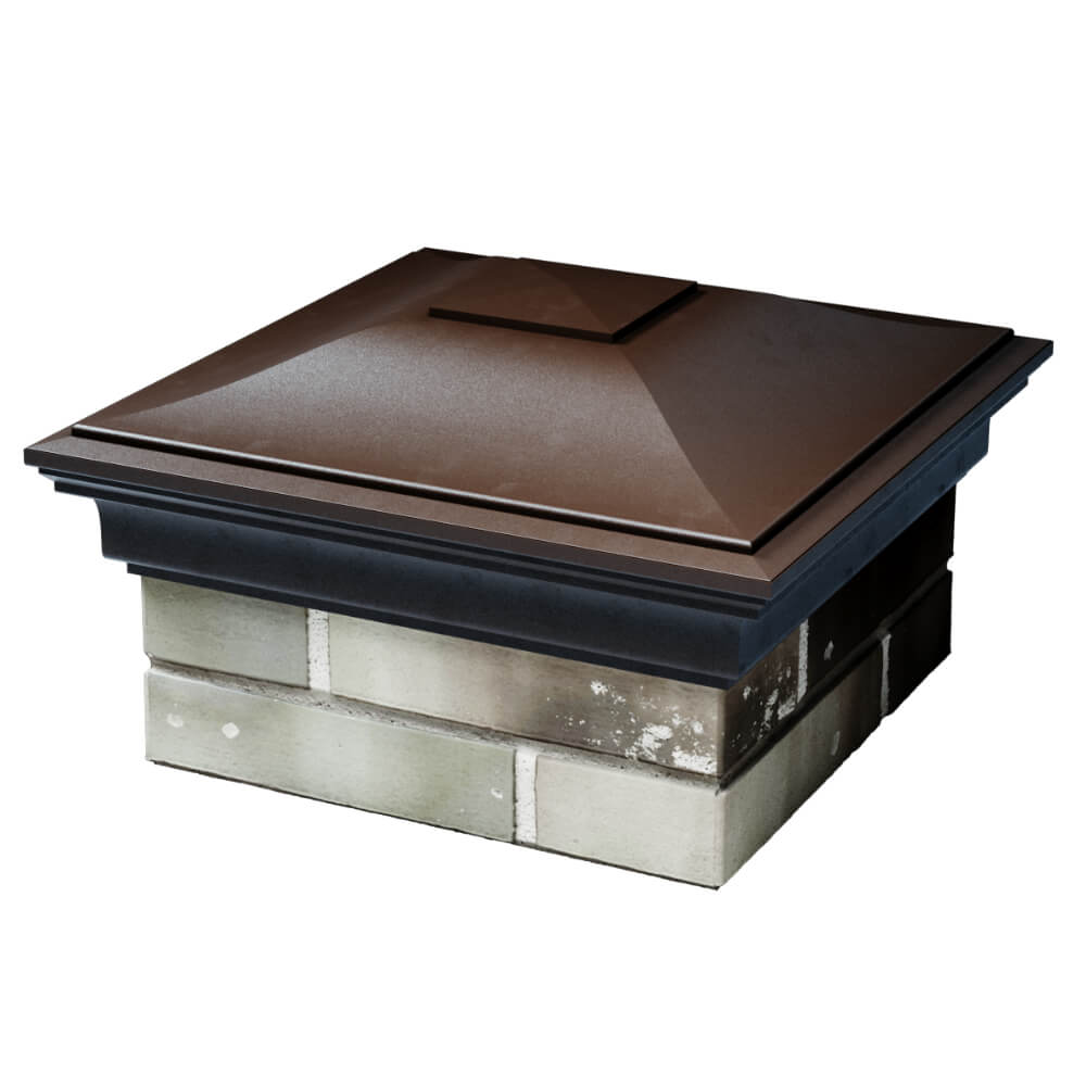 Колпак Zking Монблан Коричневый на столб 1.5х1.5 кирпича (385х385мм) в Йошкар-Оле фото