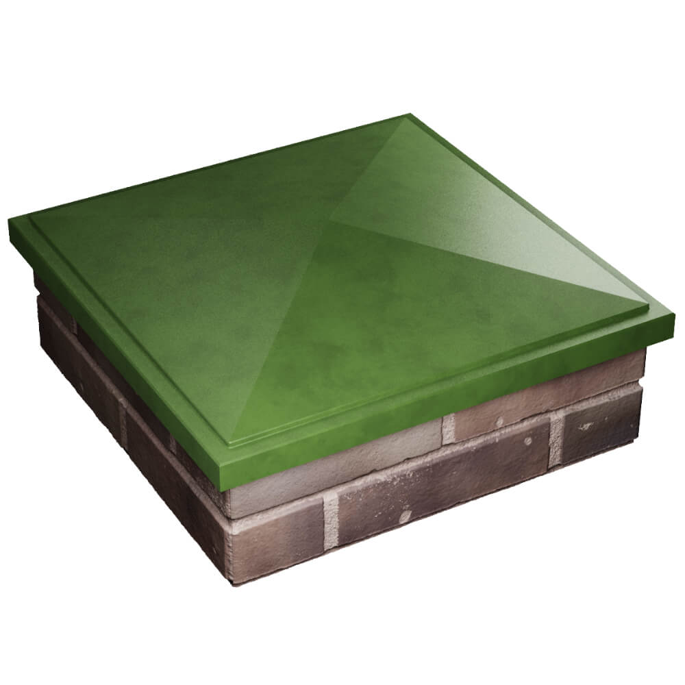 Колпак Zking БонаМоно Зеленый на столб 2х2 кирпича (515х515, 530х530мм) в Йошкар-Оле фото