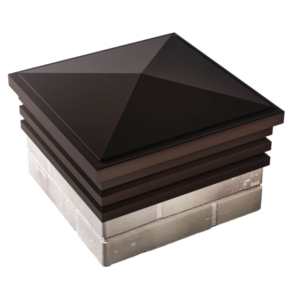 Колпак Zking Бона ХайТек Коричневый на столб 1.5х1.5 кирпича (385х385мм) в Йошкар-Оле фото