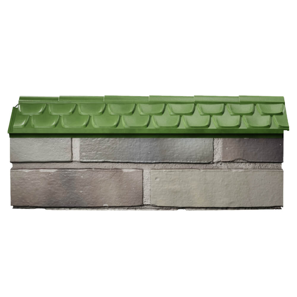 Парапет Zking Эльбрус Зеленый с посадкой на 0.5 кирпича (130мм) в Йошкар-Оле фото
