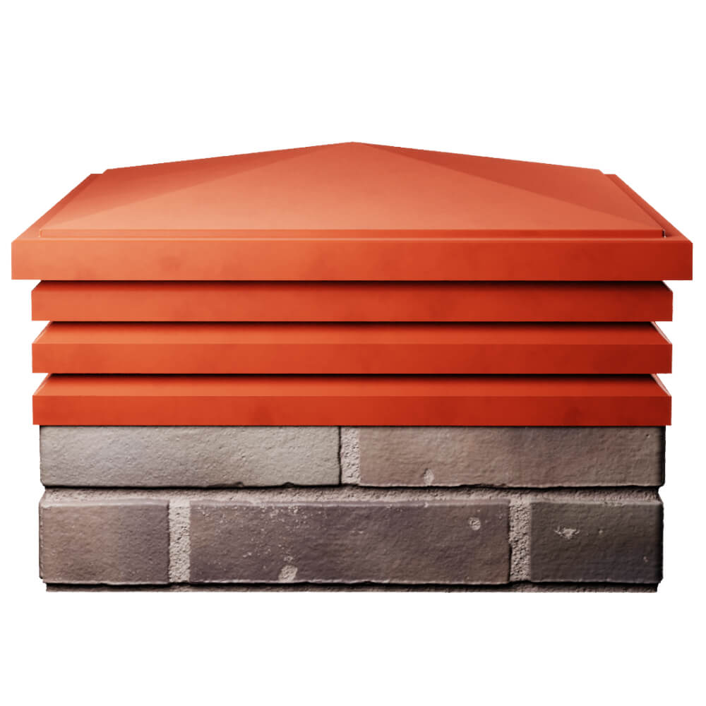 Колпак Zking Бона ХайТек Красный на столб 2х2 кирпича (513х513мм) Йошкар-Ола фото