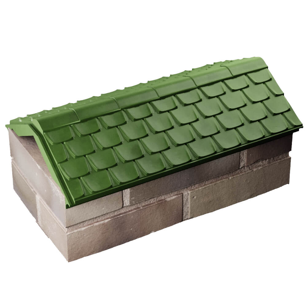 Парапет Zking Эльбрус Зеленый с посадкой на 1 кирпич (255мм) в Йошкар-Оле фото