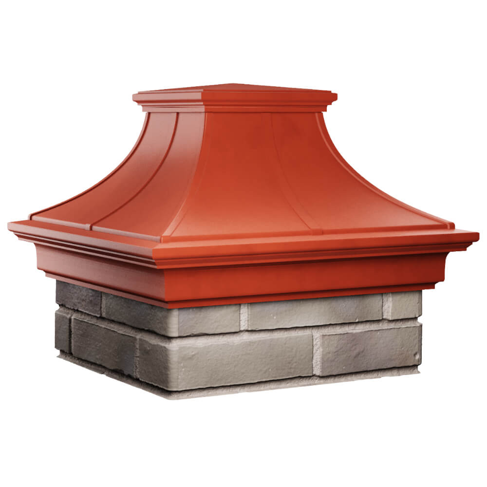 Колпак Zking Монблан Премиум Красный на столб 1.5х1.5 кирпича (385х385мм) в Йошкар-Оле фото