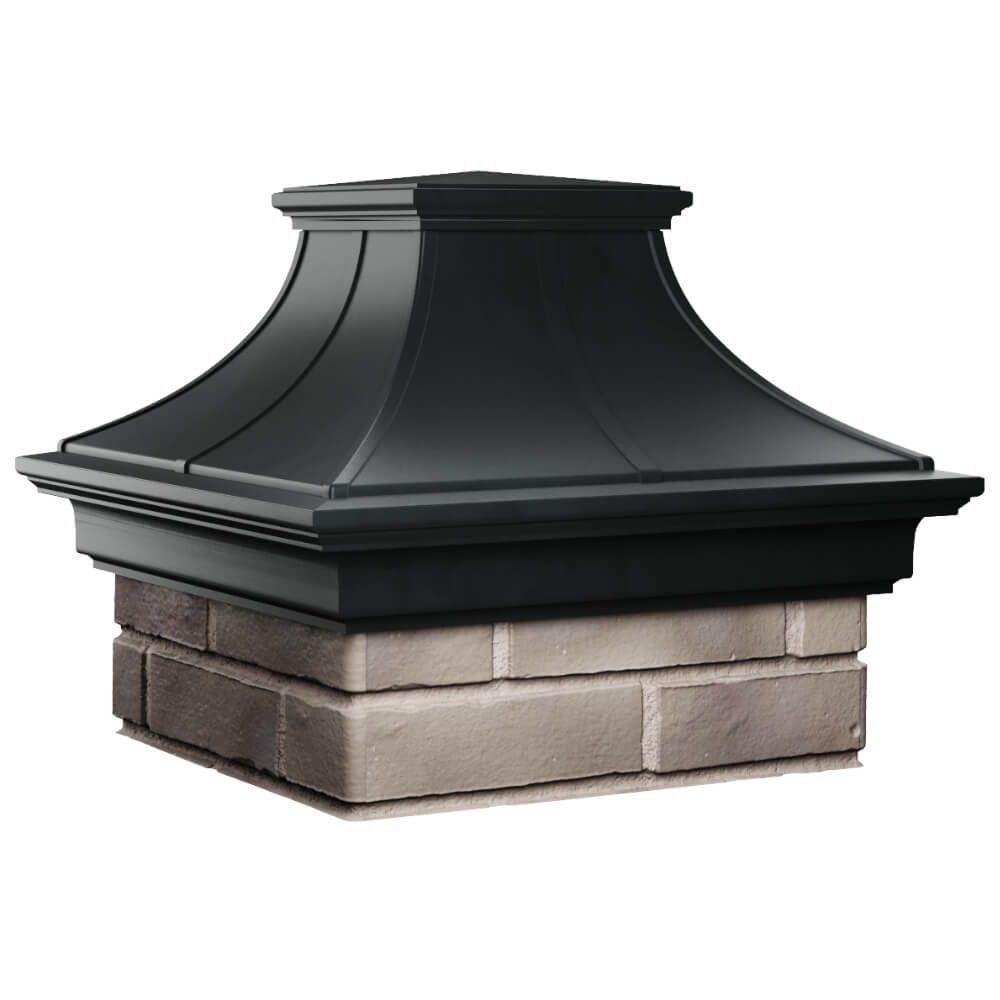 Колпак Zking Монблан Премиум Черный на столб 1.5х1.5 кирпича (385х385мм) в Йошкар-Оле фото
