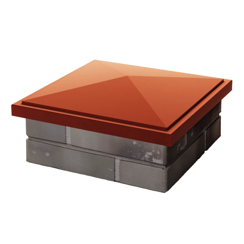 Колпак Zking БонаМоно Красный на столб 1.5х1.5 кирпича (385х385, 400х400мм) в Йошкар-Оле фото