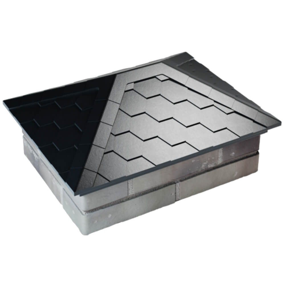 Колпак Zking Эверест Черный на столб 2х1.5 кирпича (520х390мм) Йошкар-Ола фото