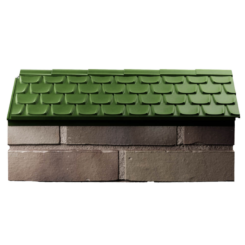 Парапет Zking Эльбрус Зеленый с посадкой на 1 кирпич (255мм) в Йошкар-Оле фото