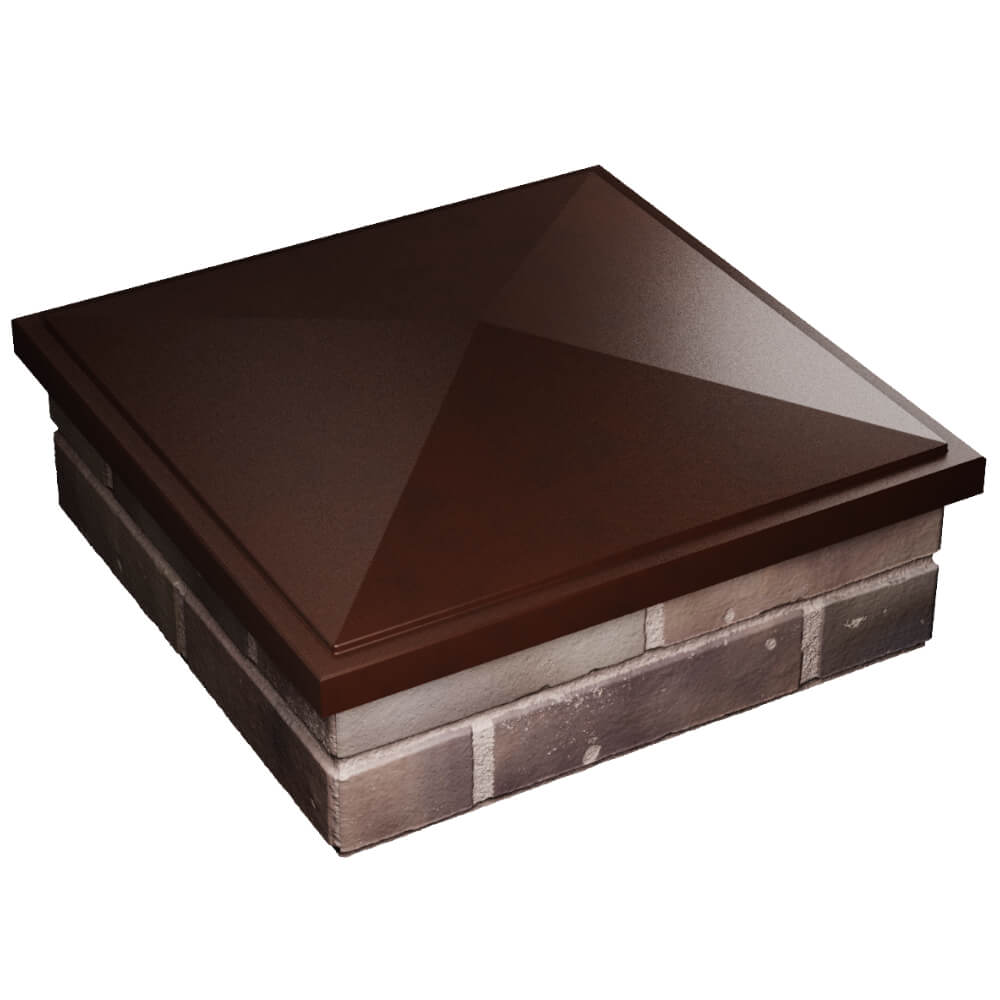 Колпак Zking БонаМоно Коричневый на столб 2х2 кирпича (515х515, 530х530мм) в Йошкар-Оле фото