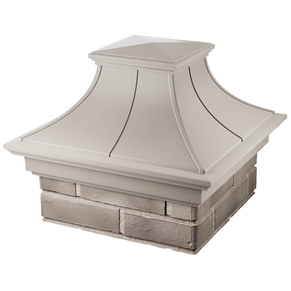 Колпак Zking Монблан Премиум Бежевый на столб 1.5х1.5 кирпича (385х385мм) в Йошкар-Оле фото