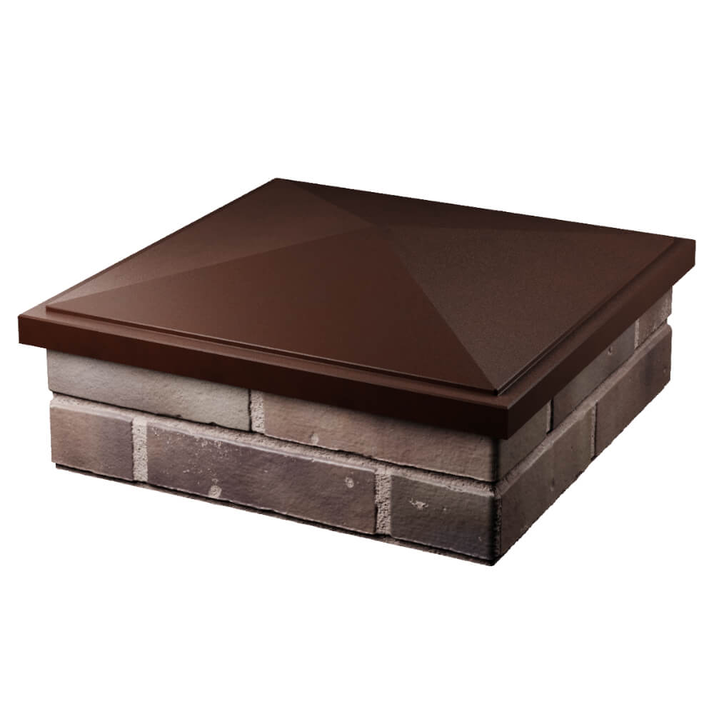 Колпак Zking БонаМоно Коричневый на столб 2х2 кирпича (515х515, 530х530мм) в Йошкар-Оле фото