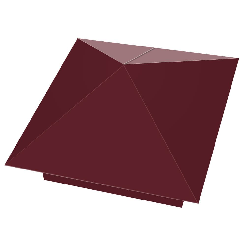 Колпак металлический 390х390мм RAL3005 Красное Вино заборный Йошкар-Ола фото