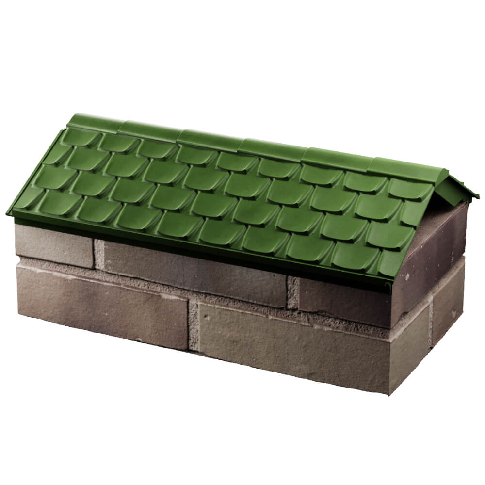 Парапет Zking Эльбрус Зеленый с посадкой на 1 кирпич (255мм) в Йошкар-Оле фото