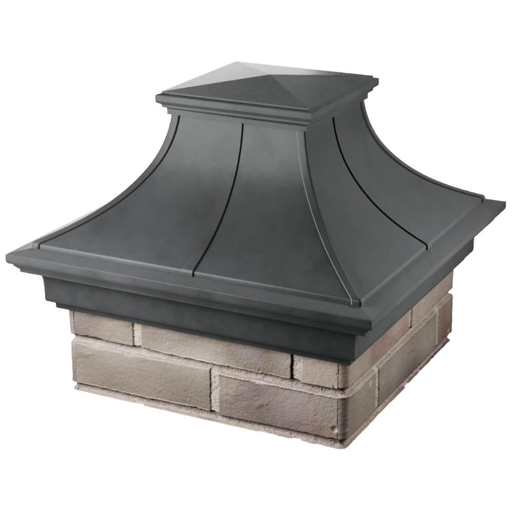 Колпак Zking Монблан Премиум Серый на столб 1.5х1.5 кирпича (385х385мм) в Йошкар-Оле фото