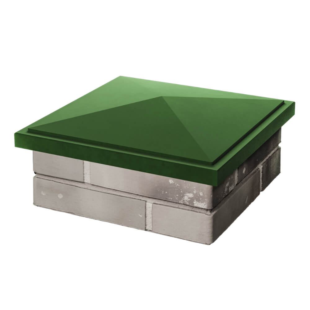 Колпак Zking БонаМоно Зеленый на столб 1.5х1.5 кирпича (385х385, 400х400мм) в Йошкар-Оле фото