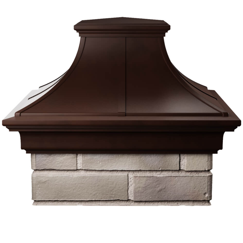 Колпак Zking Монблан Премиум Коричневый на столб 1.5х1.5 кирпича (385х385мм) Йошкар-Ола фото