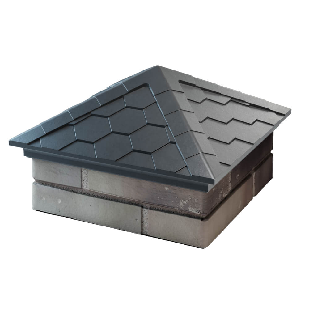 Колпак Zking Эверест Серый на столб 1.5х1.5 кирпича (390х390мм) в Йошкар-Оле фото