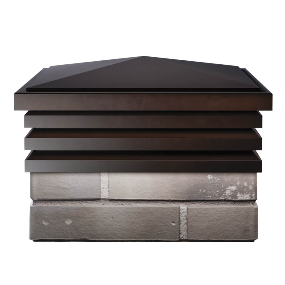 Колпак Zking Бона ХайТек Коричневый на столб 1.5х1.5 кирпича (385х385мм) Йошкар-Ола фото