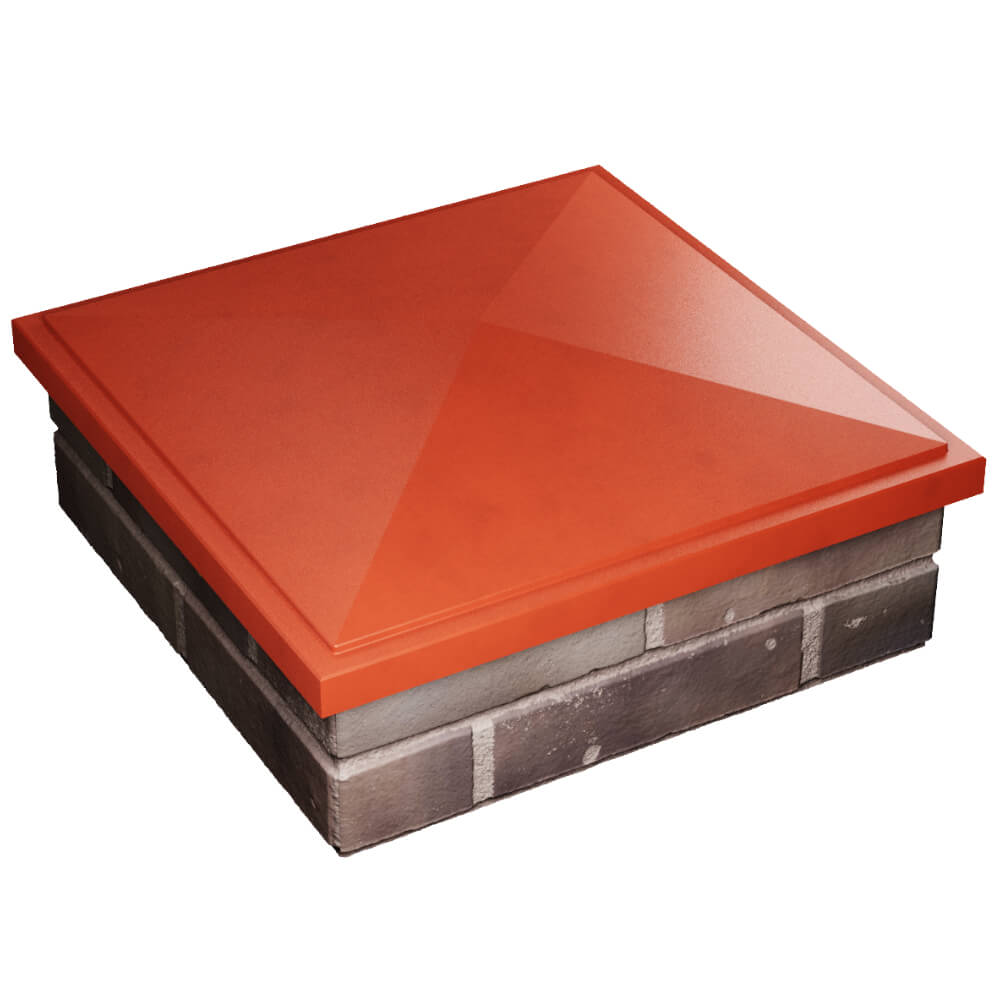 Колпак Zking БонаМоно Красный на столб 2х2 кирпича (515х515, 530х530мм) в Йошкар-Оле фото