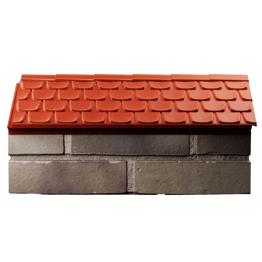 Парапет Zking Эльбрус Красный с посадкой на 1 кирпич (255мм) в Йошкар-Оле фото