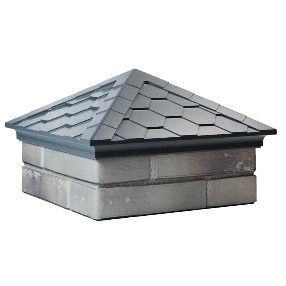 Колпак Zking Эверест Серый на столб 1.5х1.5 кирпича (390х390мм) в Йошкар-Оле фото