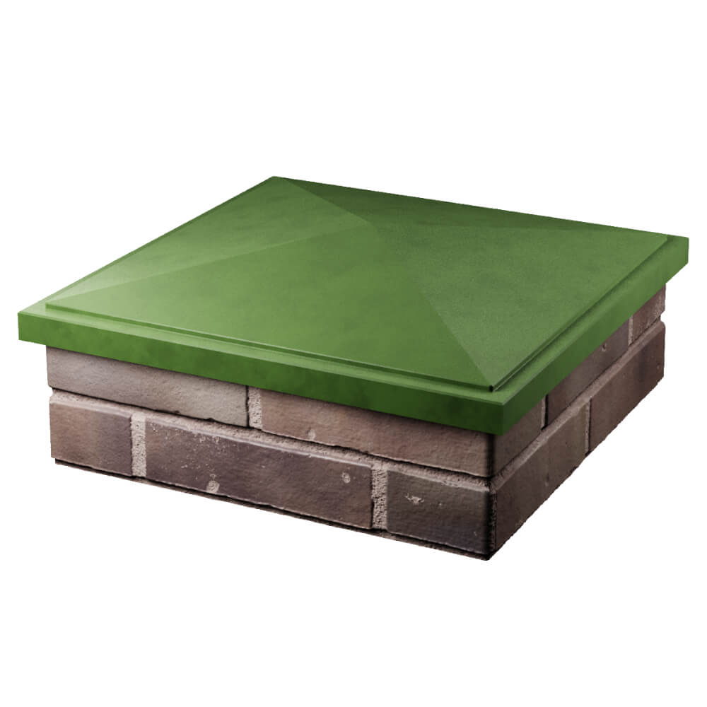 Колпак Zking БонаМоно Зеленый на столб 2х2 кирпича (515х515, 530х530мм) в Йошкар-Оле фото