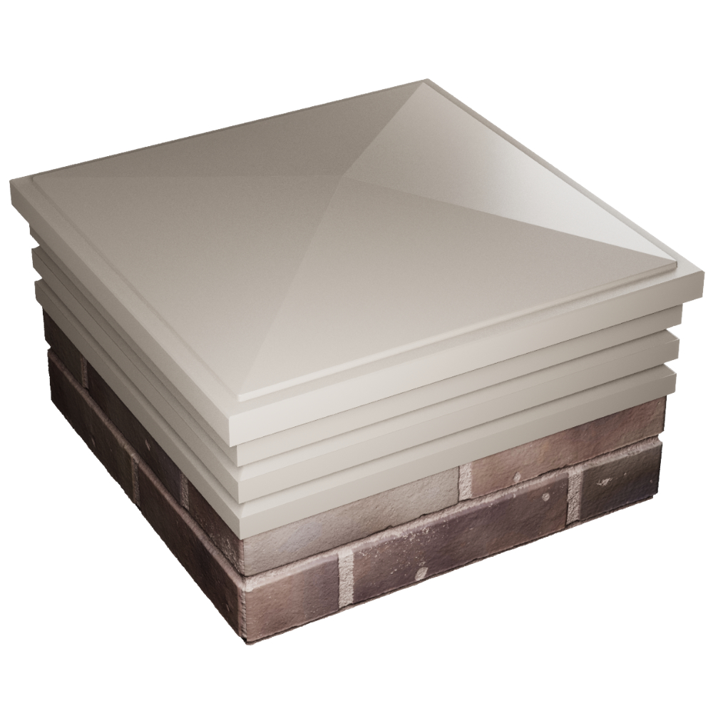 Колпак Zking Бона ХайТек Бежевый на столб 2х2 кирпича (513х513мм) в Йошкар-Оле фото